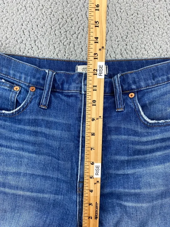 Madewell Wide-Leg Crop High Rise Comfort Stretch Jeans Denim | Size: 31 - Picture 10 of 16